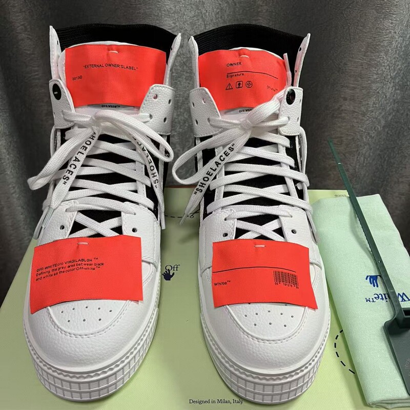 Versatile Trendy Brand of Collaboration High-Top Sneakers, Genuine Leather Couple Shoes, Popular Mid-Top Lettered Height-Increasing Men's Shoes, Genuine Leather