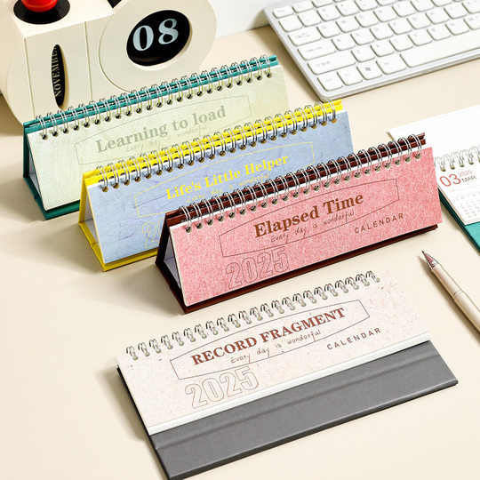 2026 Simple Mini English Desk Calendar Schedule Office Calendar Small Ornaments Desktop Creative New Year Calendar Cross-Border