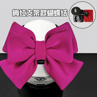 Decoration, Cycling, Bicycle, Ski — Motosiklet dəbilqələri - one-size-fits-all-rose-red-double-layer-luxury-bow-gopro-bracket