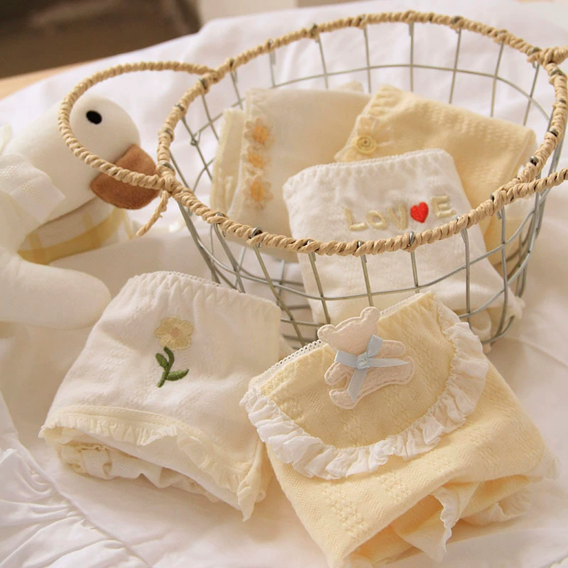 Новый молочный медведь # трусики женские хлопчатобумажные антибактериальные промежности