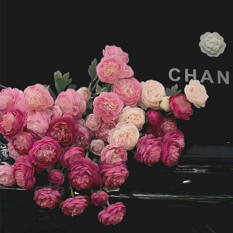 High-end foreign peony artificial flower flocking 3-head Dew Lotus home decoration fake flower live broadcast artificial flower wholesale