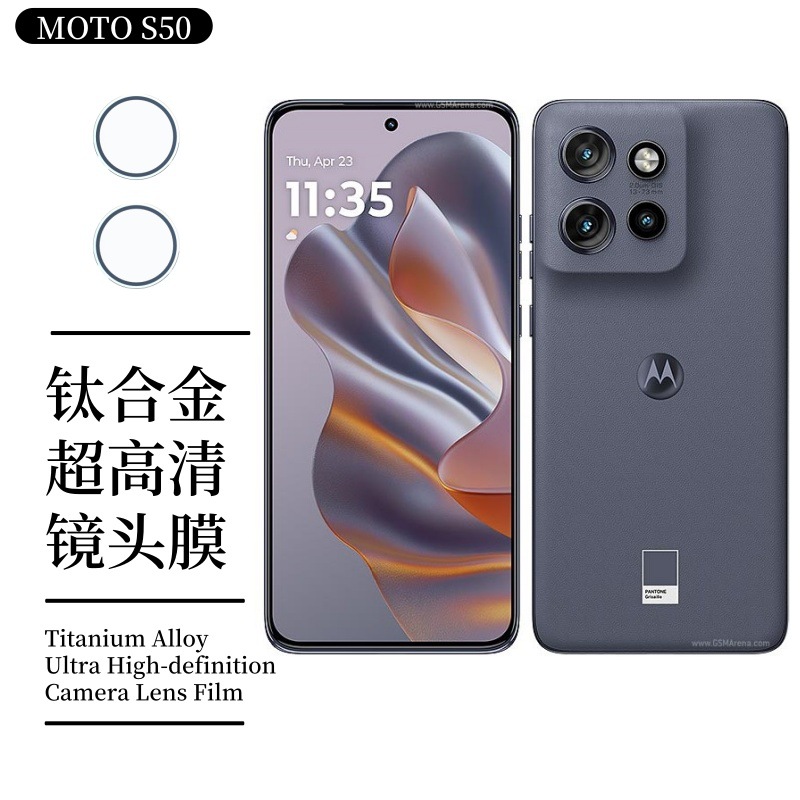 Aplicable a MOTO S50 película protectora de pantalla de teléfono móvil metal ojo de halcón AR lente de aumento de lente película de cabeza separación red transparente a prueba de polvo