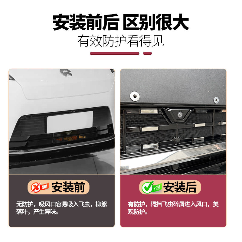 Suitable for 26 Models of Nio Es8, Mid-Grid Insect-Proof Net, Star-Pattern Dust-Proof and Anti-Blocking Cover, Car Decoration Accessories