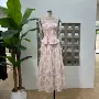 碎花件套高腰淑女半裙