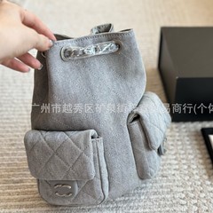 ファッションデニムバックパック女性の多機能ポケット大容量バッグ多用途トレンドライト高級バッグ女性