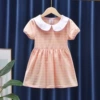 Doll, short sleeve dress, doll collar