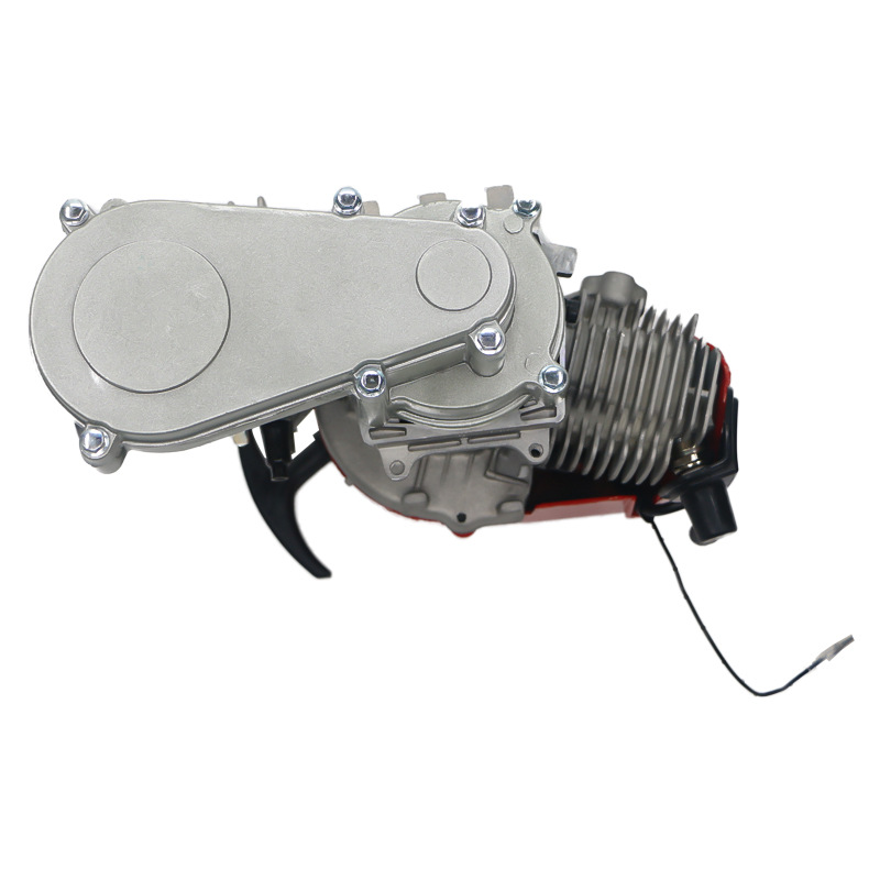 49Cc Small Off-Road Motorcycle 2-Stroke Small Sports Bike 44-6 Red Aluminum Pull Starter 14-Tooth Starter Gasoline Engine