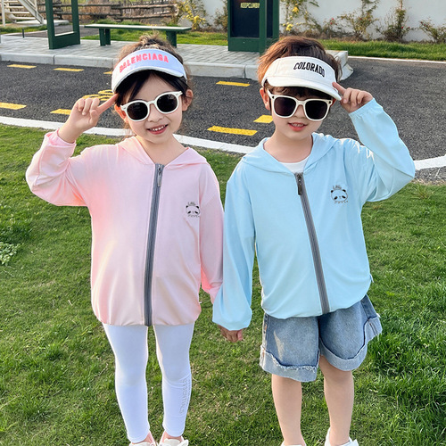 Summer children's clothing children's ice silk skin clothing for boys and girls breathable baby air conditioner jacket outerwear children's clothing for middle and small children