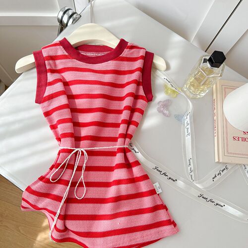 Girls' Summer Dress, Princess Dress, Korean Style, A-Grade, Sleeveless Baby Backless Dress, Children's Clothing, Kids' Skirts