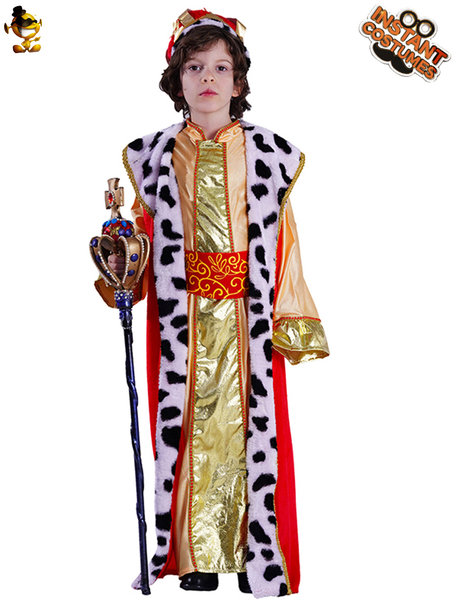 Disfraces de Halloween para niños, conjunto de disfraz de rey, ropa de cosplay para fiestas, suministro transfronterizo