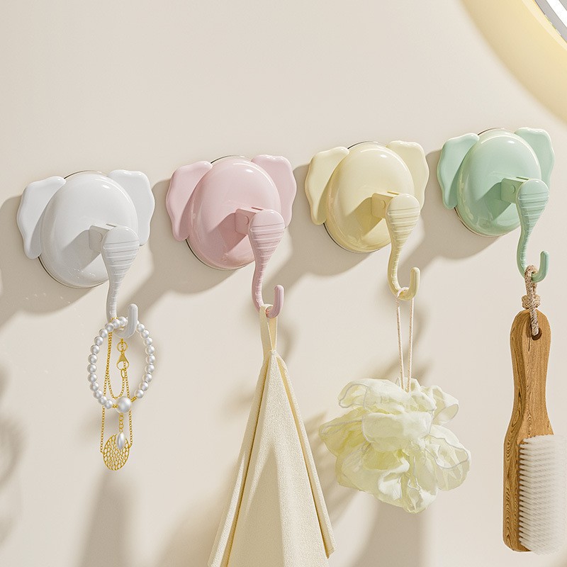 Gancho de ventosa sin perforaciones para baño, pegatina adhesiva fuerte para ropa, gancho para almacenamiento de sombrero, gancho adhesivo para joyería