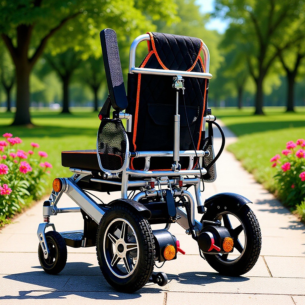 Yingkang Aluminum Alloy Electric Wheelchair, Foldable, Lightweight, Intelligent, Fully Automatic, Portable Mobility Scooter for the Elderly and Disabled, Four-Wheel