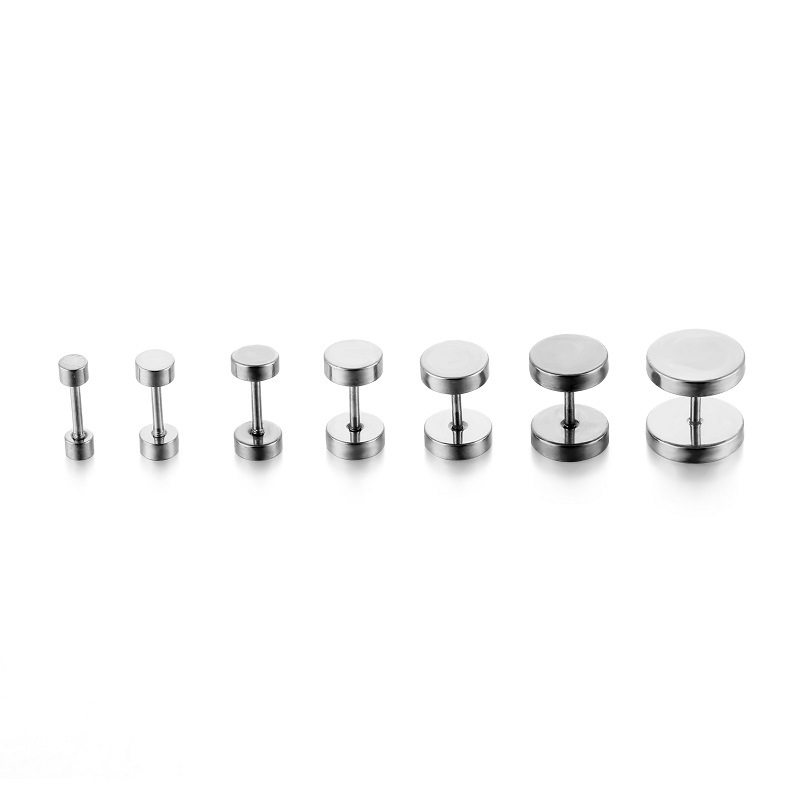 Simple Style Solid Color Stainless Steel Ear Studs 1 Piece display picture 5