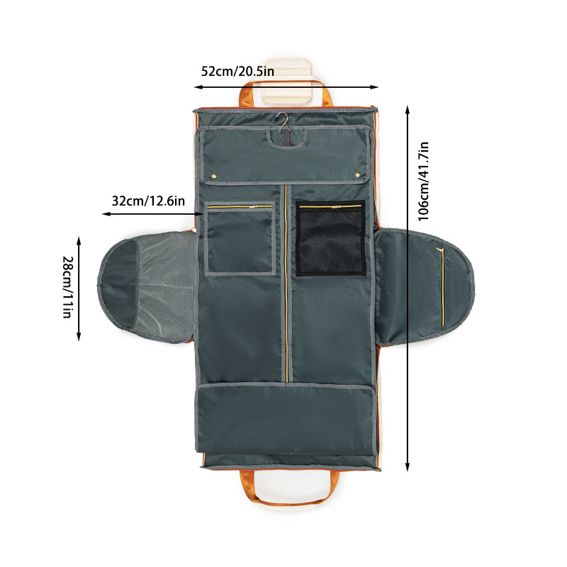 Travel Suit Garment Wear-resistant Foldable Storage Hanging Clothes Bag Crossbody Convertible_voghion.com