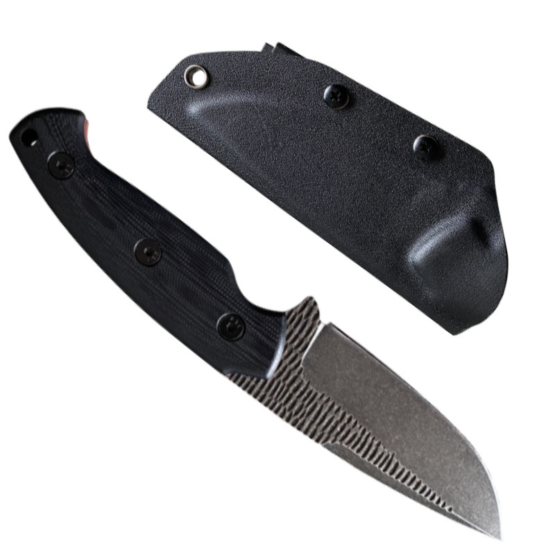 ハイカーボンスチールストレートknife G10ハンドルベルトデザイン|undefined
