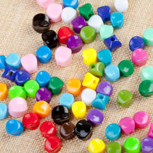 10mm 实色四角diy手工串抽纸盒散珠 纸巾盒 亚克力珠子饰品配件