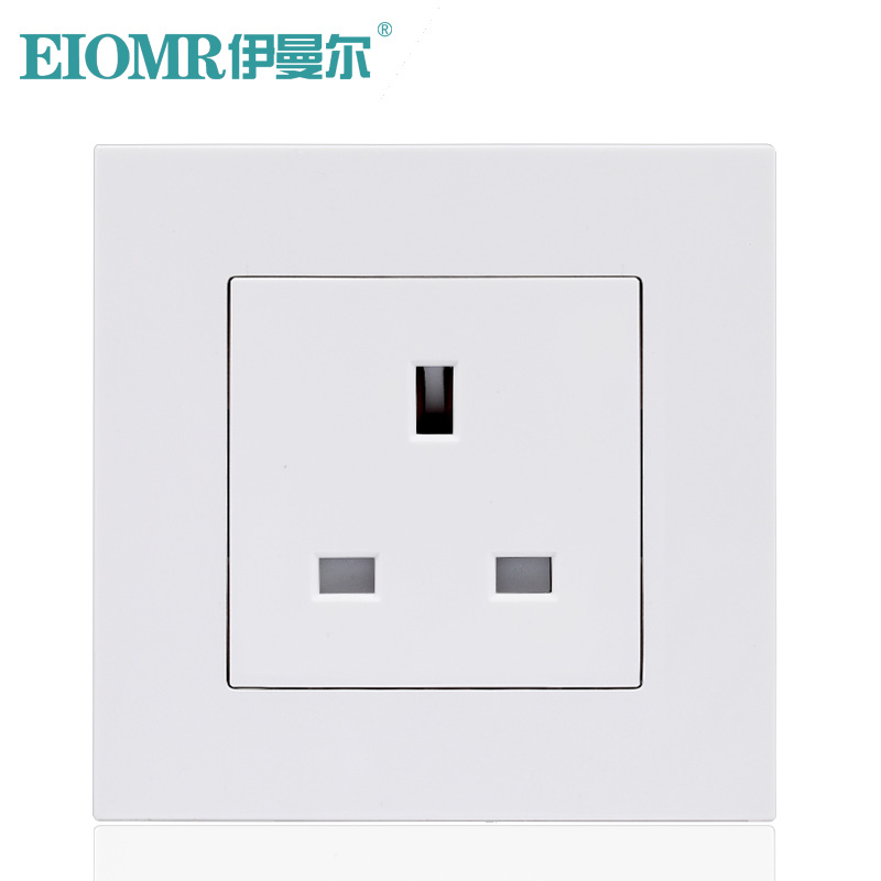 白色13a英標スイッチソケットソケットUSB typeC角穴パネル付き香港マカオ3穴英式ソケット暗