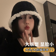 毛むくじゃらの大きい版の百合のニットのぬいぐるみの漁師の帽子の子供の学生の秋冬の保温の毛糸の帽子のファッション