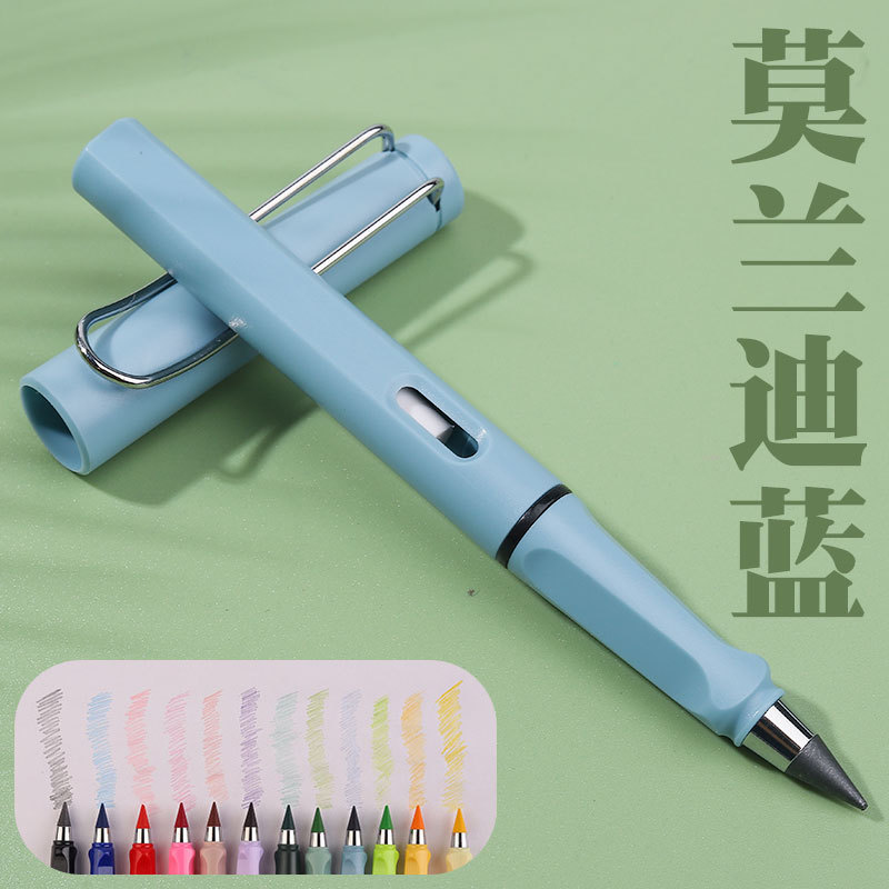 Puntas de lápices de colores eternas de alta tecnología al por mayor, duraderas y resistentes a roturas, no requieren afilado, lápices ergonómicos para estudiantes.