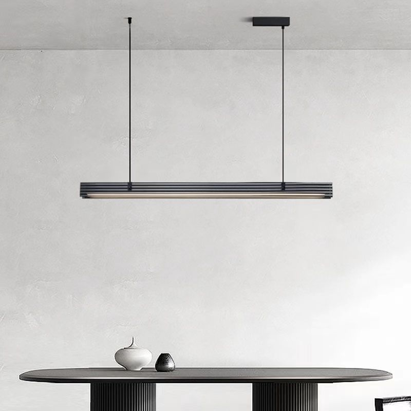 Bar sala de estar diseñador minimalista lámparas modernas candelabro de barra larga comida italiana línea larga de alta gama cristal