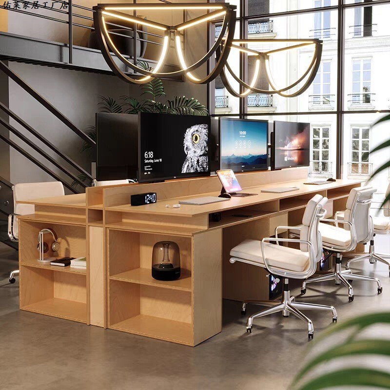 Birch Marine Board Office Desk Workstation Computer Desk Modern Minimalist Store Display Commercial Desk Writing Workbench Birch Marine Board Office Desk Workstation Computer Desk Modern Minimalist Store Display Commercial Desk Writing Workbench