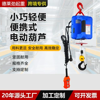 电动葫芦外贸批发220v家用多规格吊机遥控牵引葫芦仓储重物提升