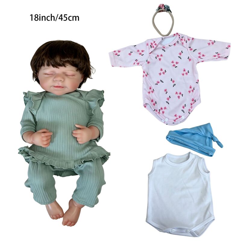 50cm new cross-border realistic baby doll set (doll + three outfits) with hand-painted exquisite 3D skin 50cm new cross-border realistic baby doll set (doll + three outfits) with hand-painted exquisite 3D skin