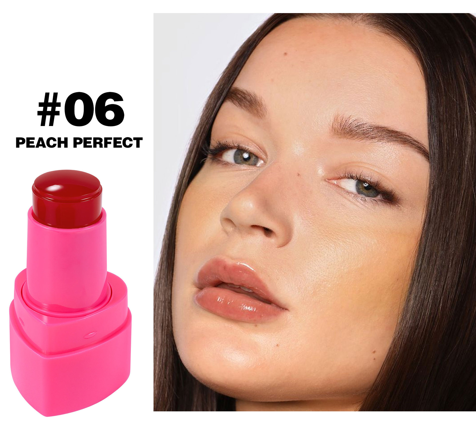 Cross-border Blush Stick: Moisturizing and long-lasting, jelly-like texture HANDAIYAN Matte 9-color heart-shaped Jelly Blush stick undefined