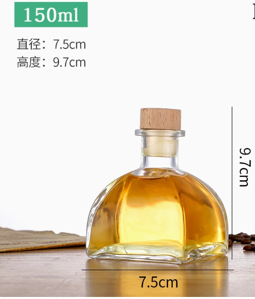 透明な小さい酒の瓶の150mlBincooの冷たいコーヒーのガラス瓶の密封の貯蔵の缶の果実の酒の分注の瓶の空の瓶|undefined