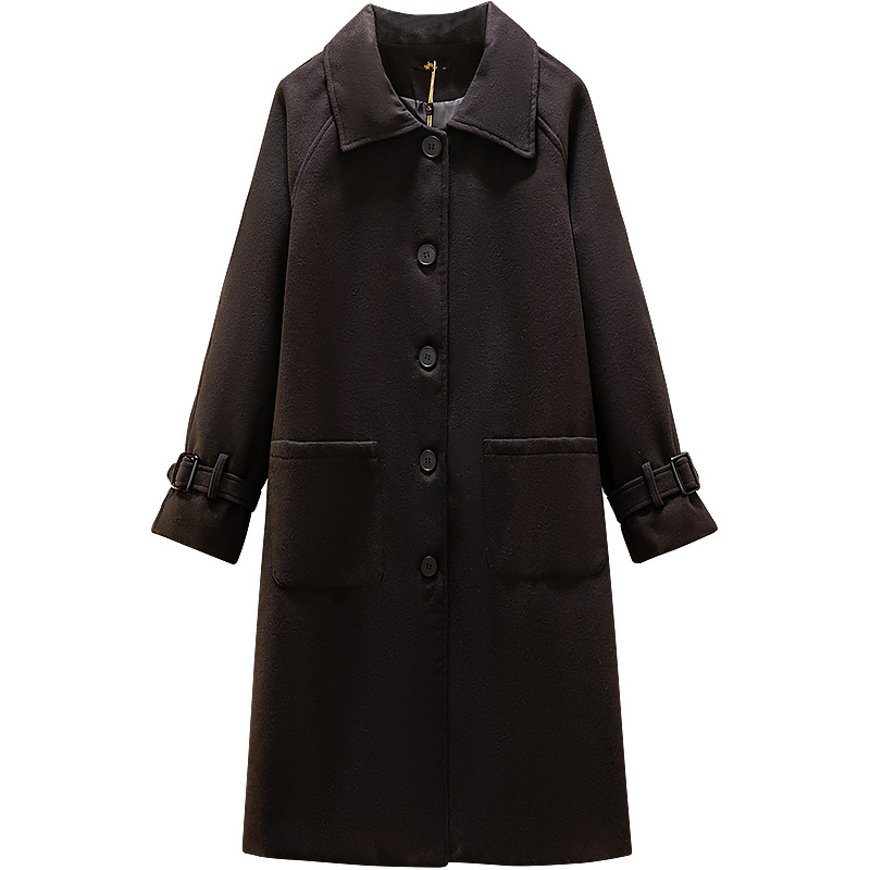 Women's Clothing 120 350 Pounds Plus Size Women's Clothing Autumn And Winter Woolen Coat Fat Girl Mm Windbreaker Hepburn Style Woolen Coat_voghion.com