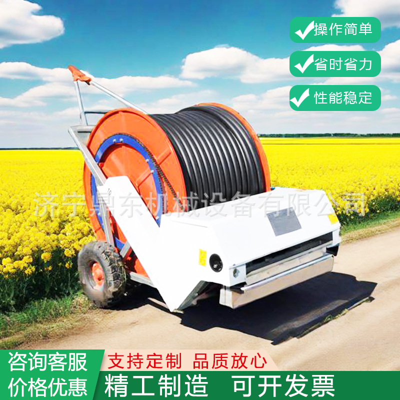 Máquina de riego por aspersión de celosía tipo bobina, equipo de riego por aspersión móvil de ahorro de energía tipo bobina automática agrícola, máquina de riego por aspersión de cabrestante