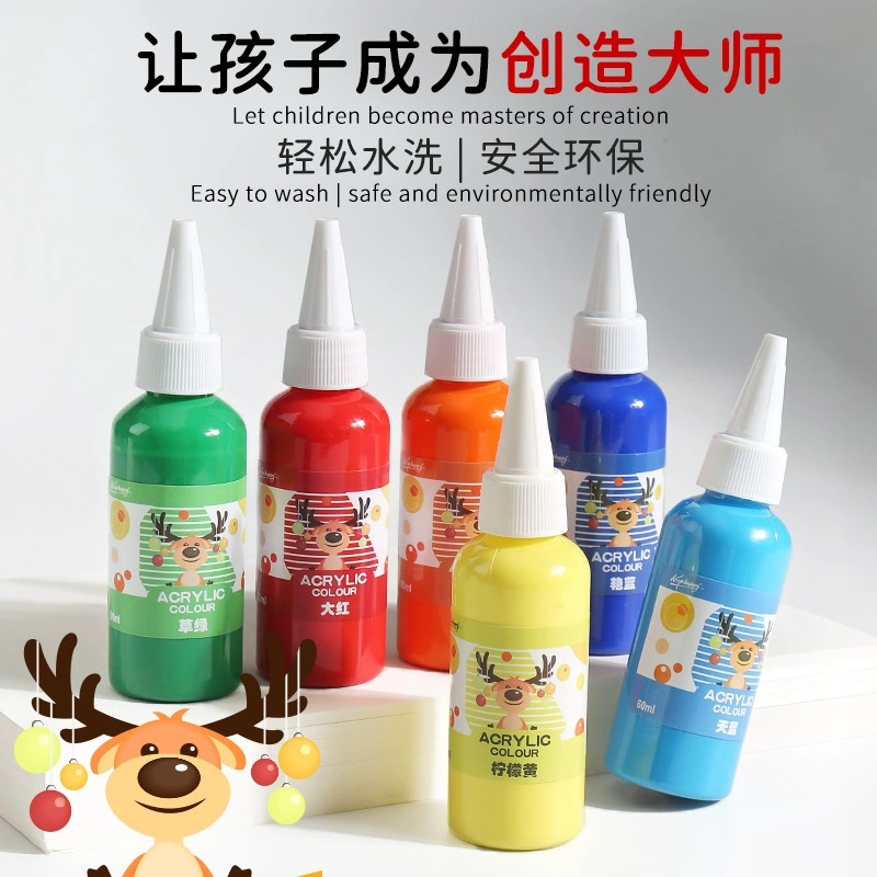 Pointed Propylene Pigment 24 Color Children's Plaster Doll Color Art Pigment Set DIY White Painting Pigment