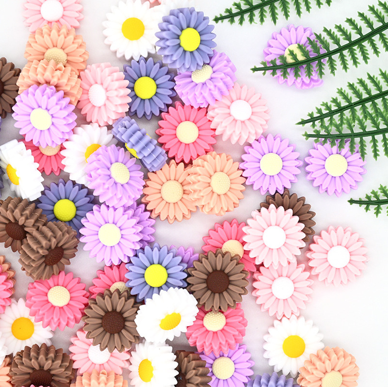 22mm Small Daisy Silicone Beads Daisy Flower DIY Bracelet Necklace Jewelry Accessories Food Grade Silicone Loose Beads 22mm Small Daisy Silicone Beads Daisy Flower DIY Bracelet Necklace Jewelry Accessories Food Grade Silicone Loose Beads