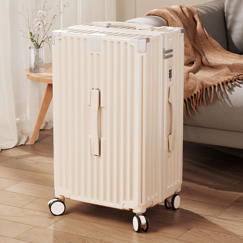 New Large Capacity Thickened Luggage Cup Holder Women's Pull Rod Suitcase Male Student Robust and Durable Password Leather Case