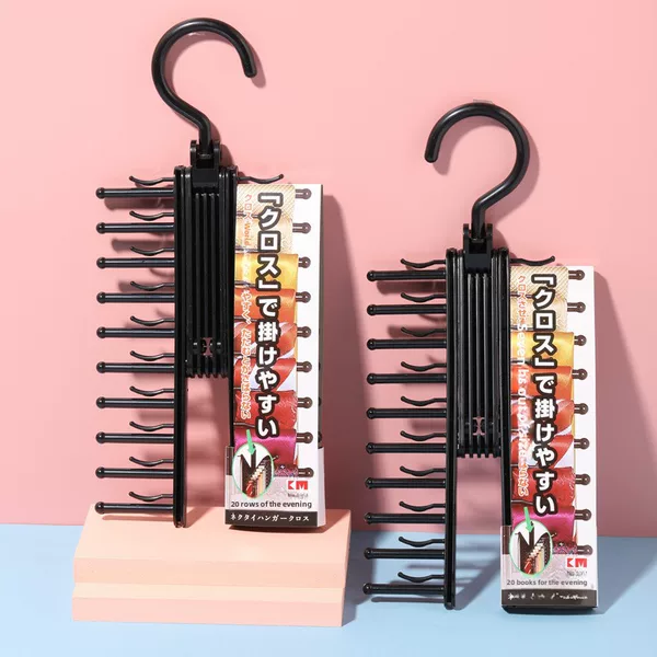 Original order tie storage clip multi-layer scarf scarf belt rack convenient belt 20 rows display stand