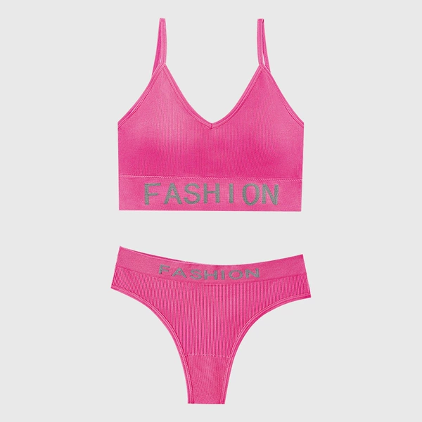 【3200 strapless + thong】Fluorescent plum red
