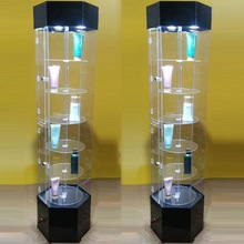 亞克力首飾品禮品手機珠寶樣品玻璃展示櫃旋轉化妝品牙科產品展櫃