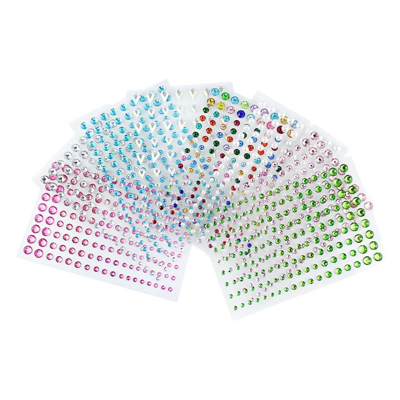 Raíz de montaña flash diamante lágrima Pegatinas de diamante pentagrama estrella ojo maquillaje gota de agua roto Diamante autoadhesivo dopamina Perla cara pegada Diamante