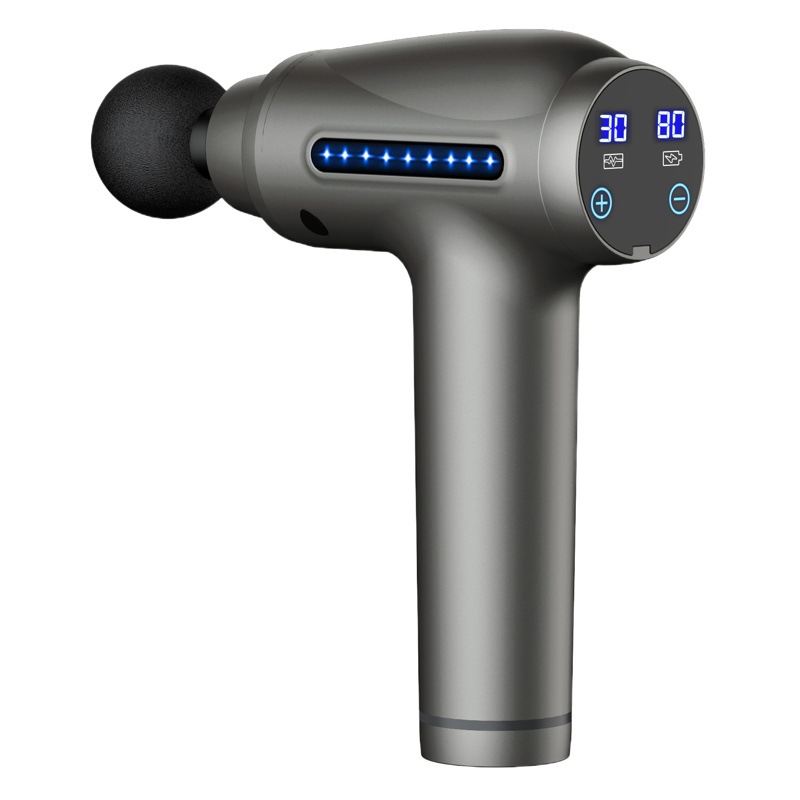 Fábrica directa eléctrica fitness fascia pistola nueva luminosa masajeador casa carga vibración inteligente fascia grab