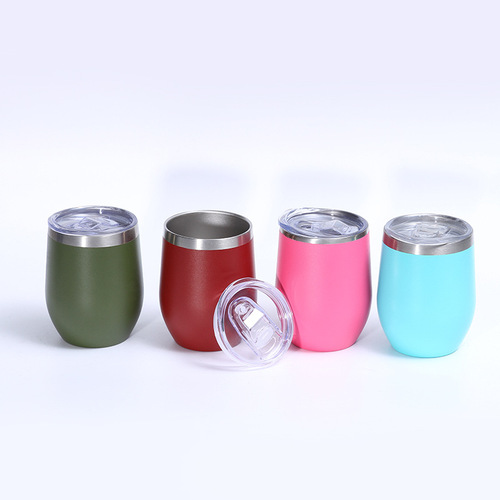 Cross-border trade 12oz eggshell cup 304 stainless steel mini vacuum egg cup office portable insulated cup wholesale