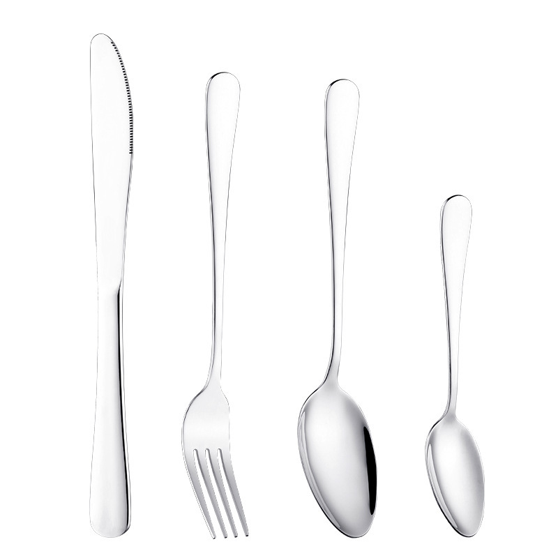 Bastar 1010シリーズ 洋食ナイフ＆フォーク ステンレス食器 ステーキナイフ テーブルスプーン テーブルフォーク 小さなティースプーン 4点セット|undefined