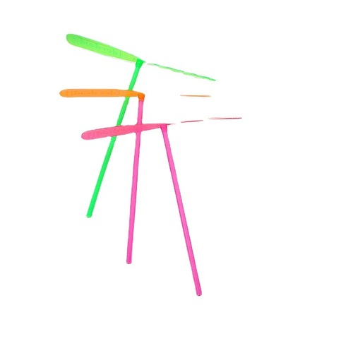 Non-luminous Bamboo Dragonfly Hand Rubbed Double Flying Leaves Plastic Flying Fairy Frisbee Children's Educational Nostalgic Toy