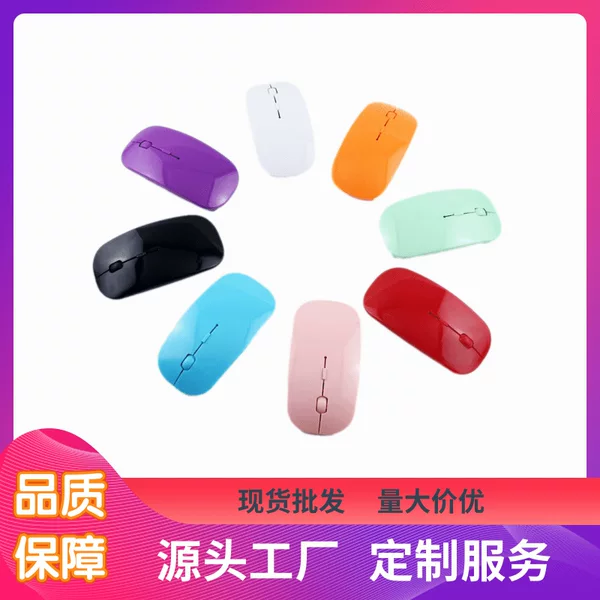 Factory Cross-Border 2.4g Ultra-Thin Optical Mouse Suitable for Apple Desktop Wireless Wholesale Ergonomic Mouse