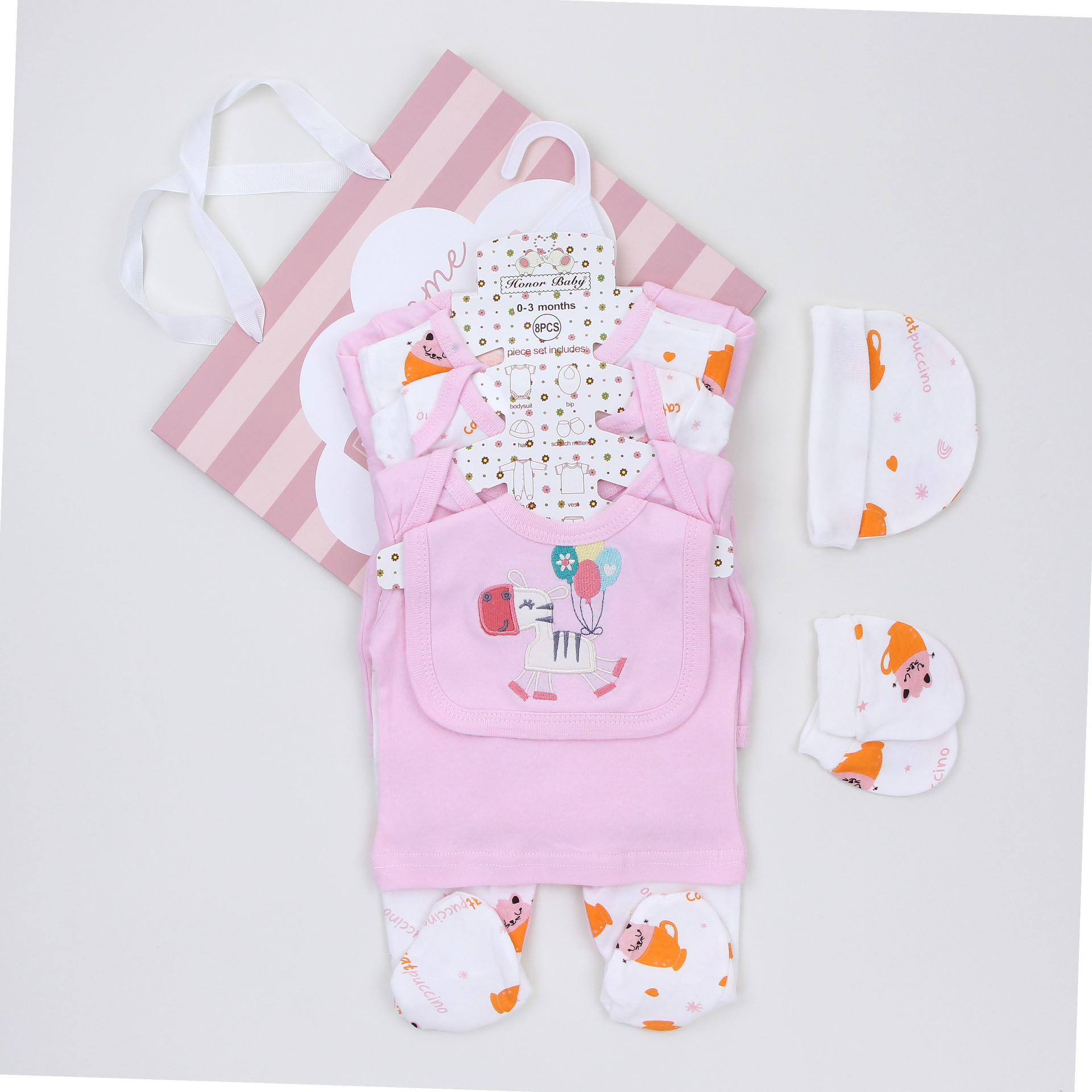 Caja de regalo de recién nacidos, ropa de escalada unida, ropa de algodón, ropa de bebé de luna llena, ropa de bebé para hombres y mujeres image 19