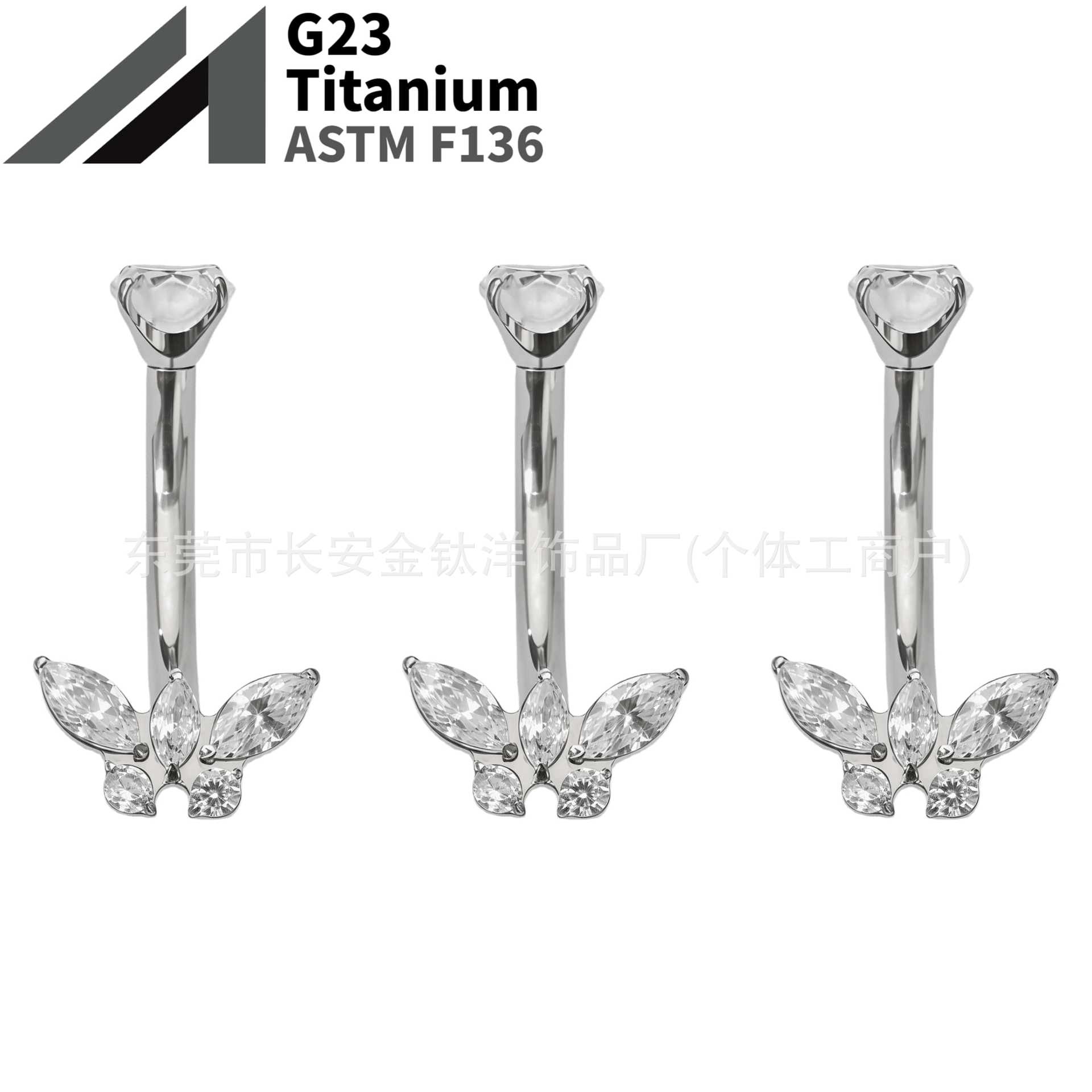 16G labret stud size and finish detail