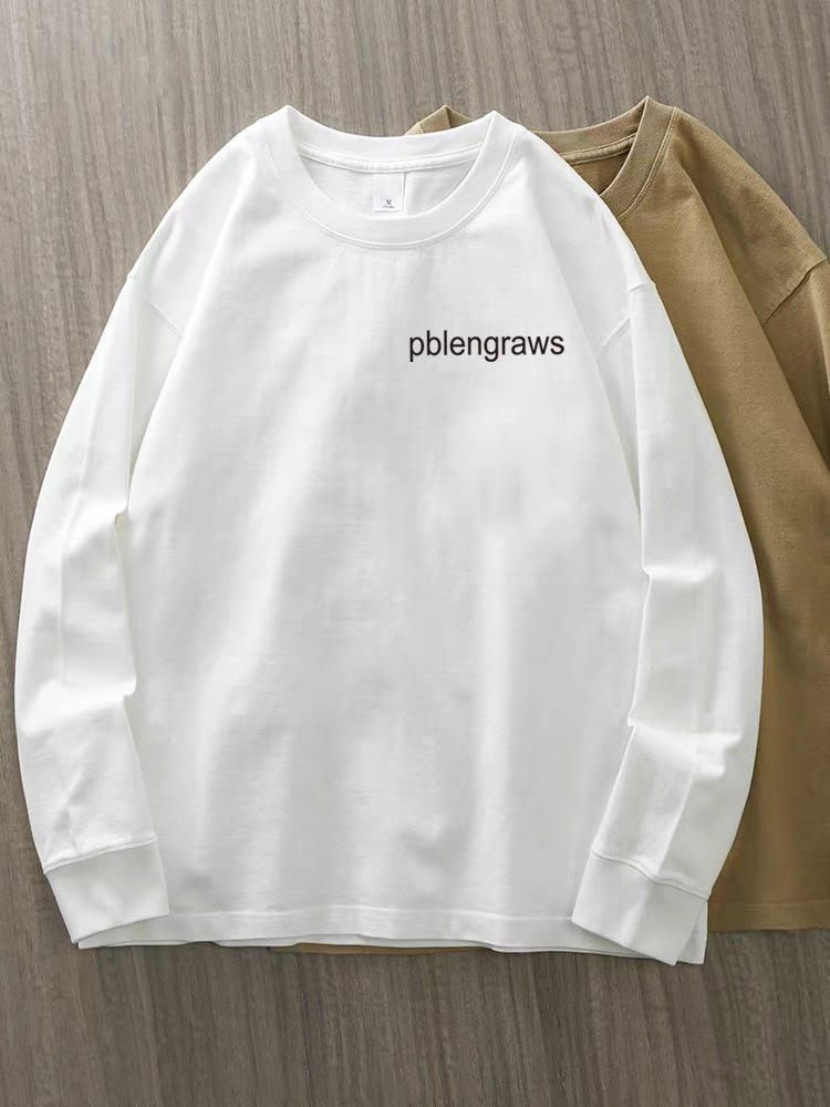 230g 100% algodón de alta gama camiseta de mujer de manga larga primavera y otoño nuevo estilo coreano camiseta de cuello redondo para mujeres