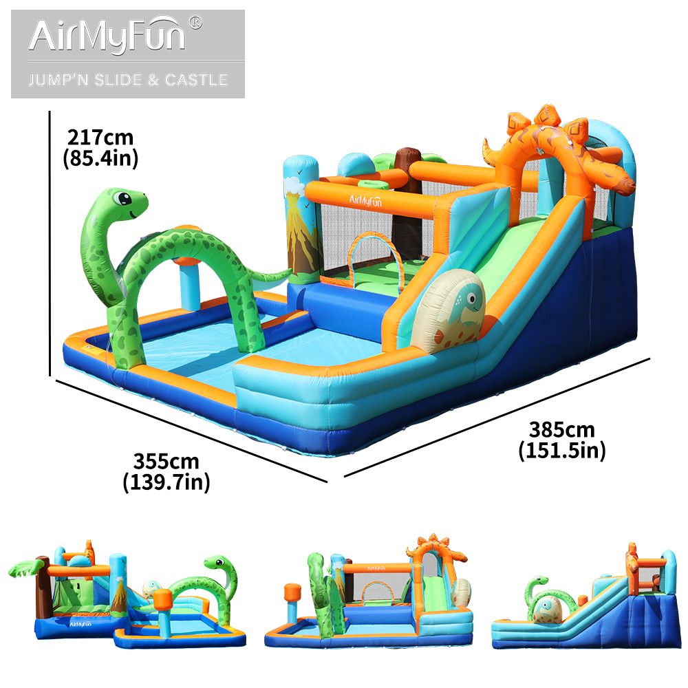AMF| Castillo de rociador de agua doméstico Castillo inflado Inflatable Slide de rociador de agua doméstico pequeño castillo inflado