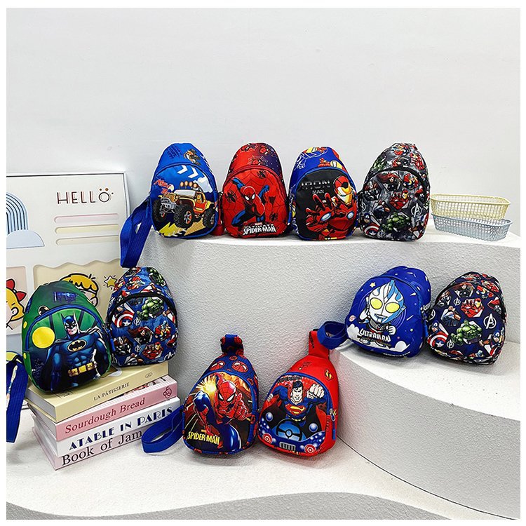 Cross-Border New Children's Chest Bag Kindergarten Boys' Single Shoulder Crossbody Bag Fashionable Cartoon Little Boy Trendy Cool Small Backpack
