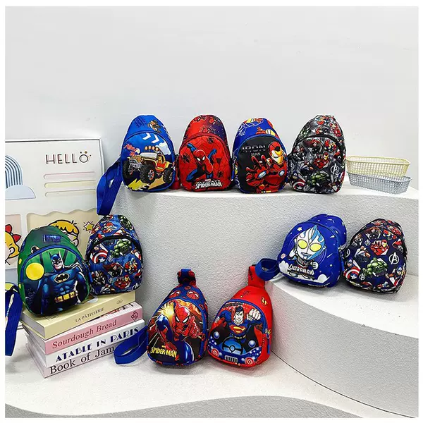 Cross-Border New Children's Chest Bag Kindergarten Boys' Single Shoulder Crossbody Bag Fashionable Cartoon Little Boy Trendy Cool Small Backpack