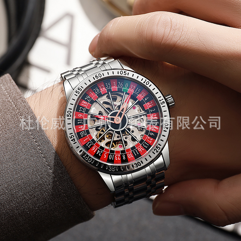 Dulunwei Genuine Cross-Border Carefully Selected Men's Watch, Fully Automatic Mechanical Waterproof Trendy Personalized Mechanical Watch